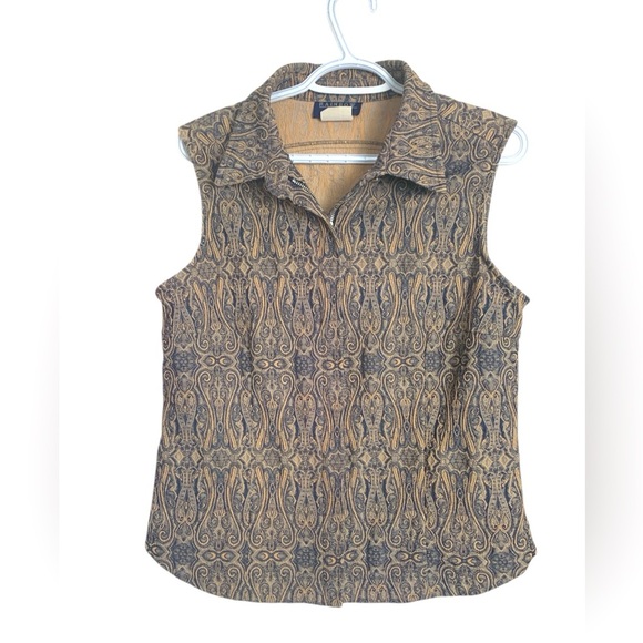 Rainbow Bridge Vintage Zip Up Vest, Stretch - Picture 1 of 11